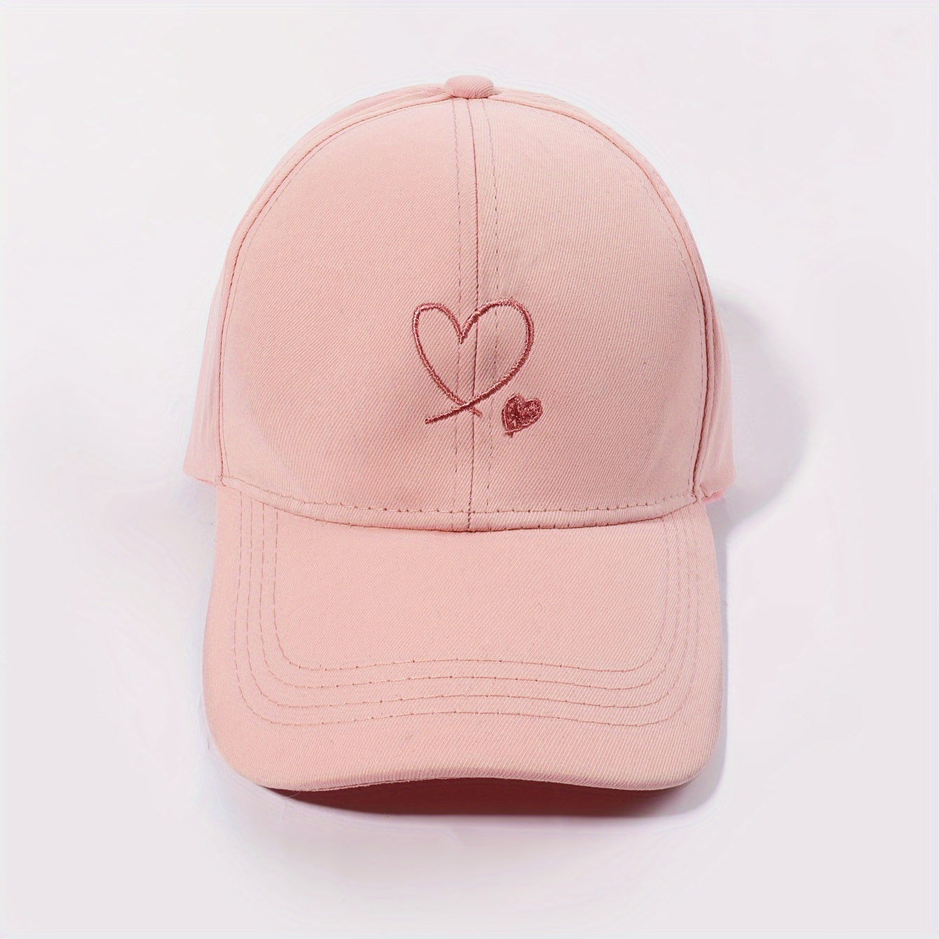 Hollow Heart Embroidery Baseball Cap Solid Sun Hat Sunscreen Dad Hats For Women