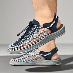 Men's Woven Sandals Durable Non Slip Beach Shoes