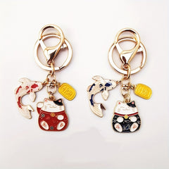 Lucky Cat Keychain Cat Paw Pendant For Backpack