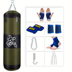 62in Oxford Cloth Boxing Bag Set Heavy Duty With Gloves For Taekwondo Home Gym