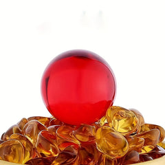Red Lucky Pearl Rice Jar Wealth Gathering Treasure Home Decor