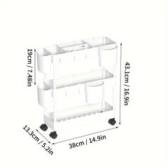 4 Layer Kitchen Storage Rack Large Capacity Portable Seasoning Vegetable Storage