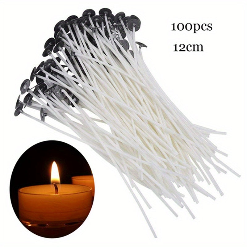 20cm 100Pcs Candle Thick DIY Candle Making Supplies Material Smokeless Lamp Core