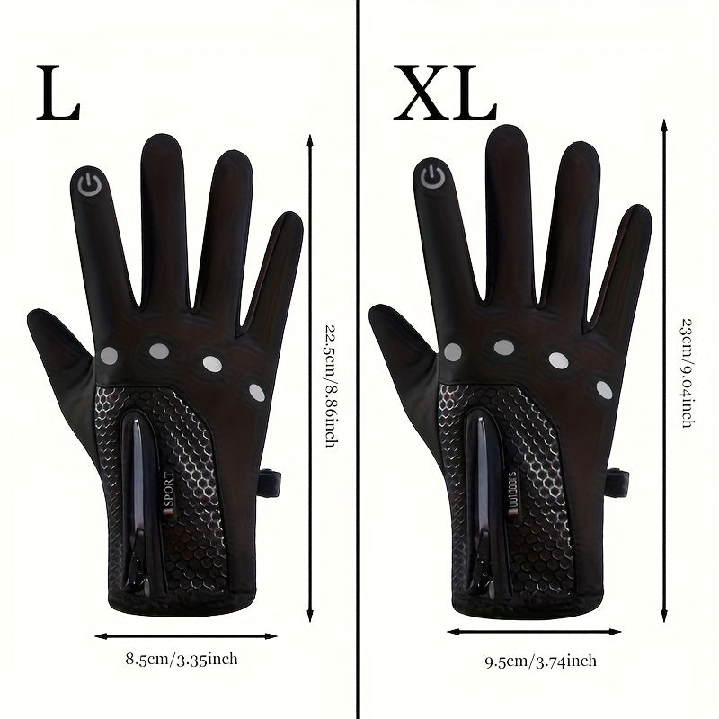 Winter Cycling Gloves Touch Screen Velvet Warm Waterproof Windproof Gloves