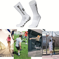 Silicone Dots Non-Slip Football Socks - 4 Pairs