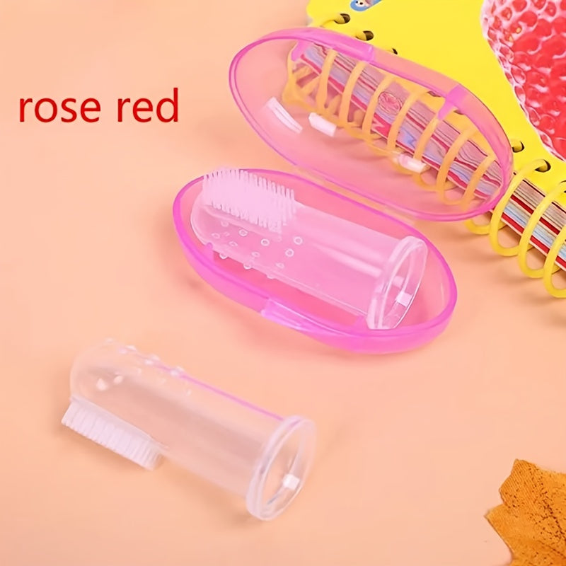 3pcs Silicone Pet Finger Toothbrush Dog Cat Teeth Cleaning Brush