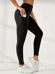 High Waist Hip Lifting Running Sports Leggings Elastic Yoga Fitness Tight Pants