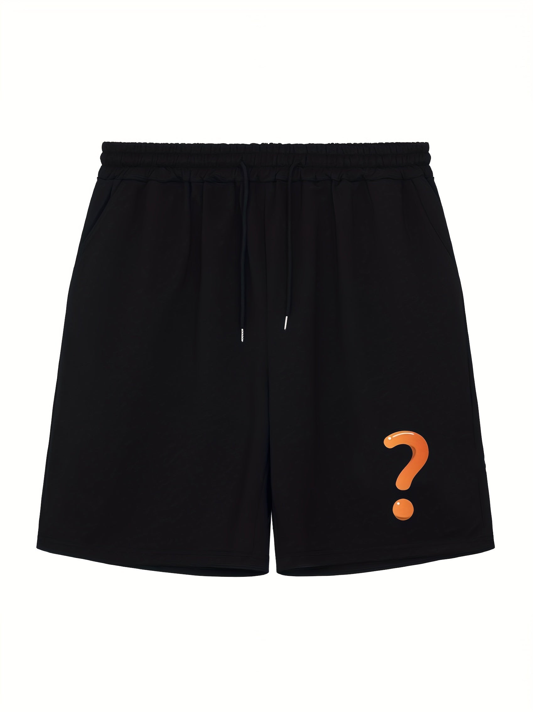 Men's Mark Print Workout Shorts Active Stretch Breathable Drawstring Sports Shor