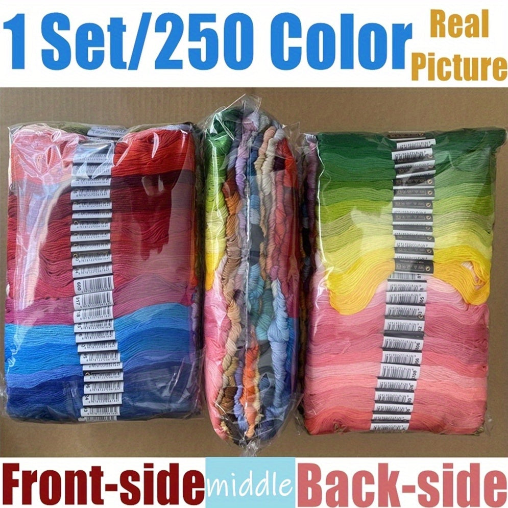 250 Colors Embroidery Thread Cross Stitch Floss Kit