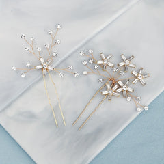 Rhinestone Star Hair Pin Bridal Wedding Headwear