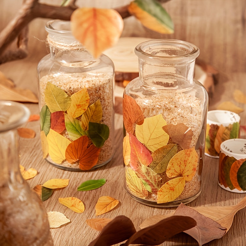 50pcs Fallen Leaves Washi Tape Autumn Decorative Stickers