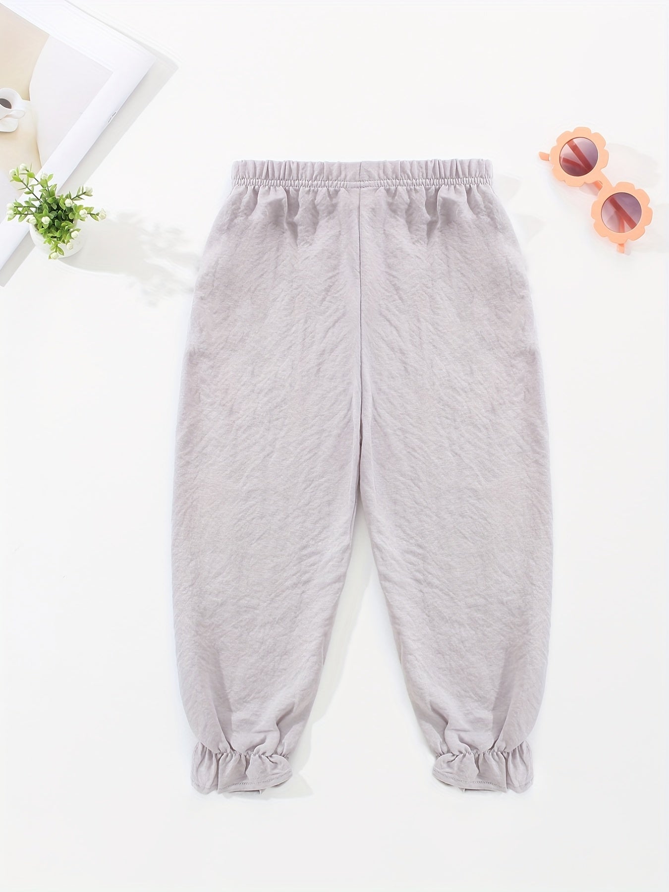 3pcs Toddler Girls Cartoon Animal Jogger Pants Elastic Waist