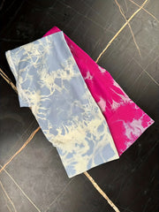 2pcs High Waist Tie Dye Yoga Shorts for Women