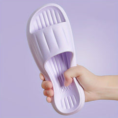 Women's Solid Indoor Pillow Slides Minimalist Soft Sole Slippers