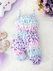 Leopard Graphic Romper for Baby Girls