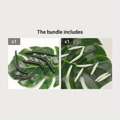 10pcs Bionic Green Worm Fly Larva Scare Toy for Birds Fish