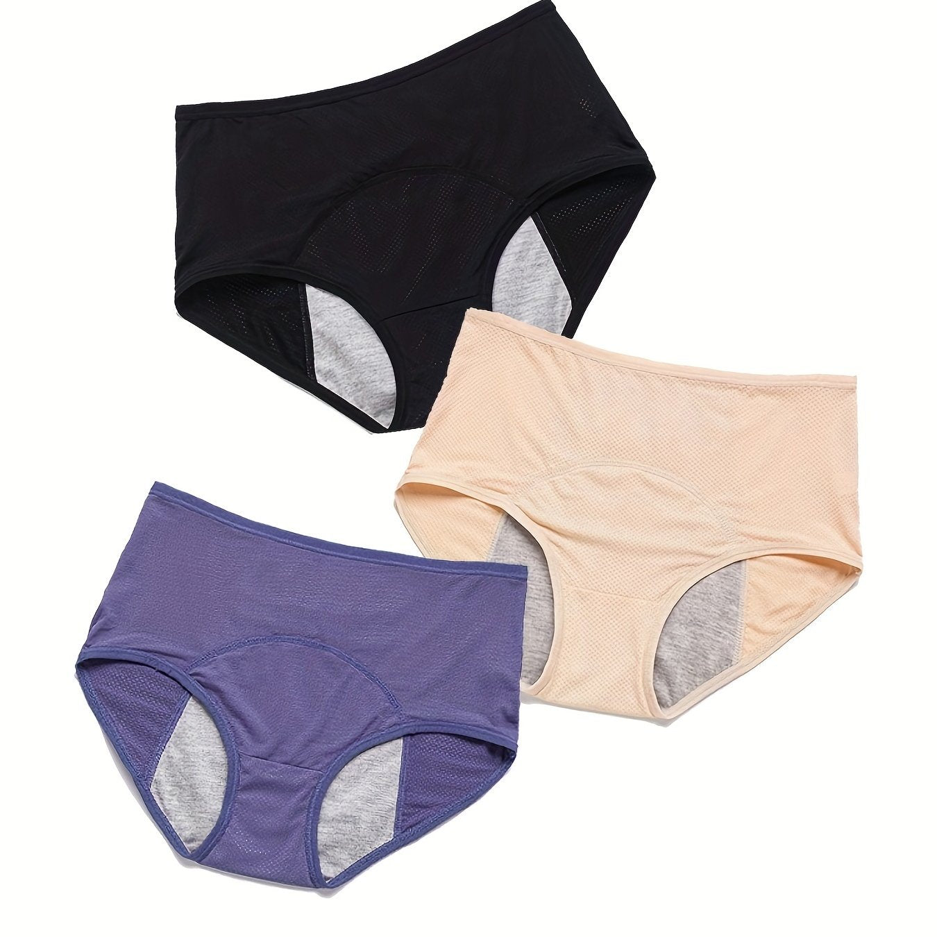 3 Pack Plus Size Leakproof Period Underwear Set
