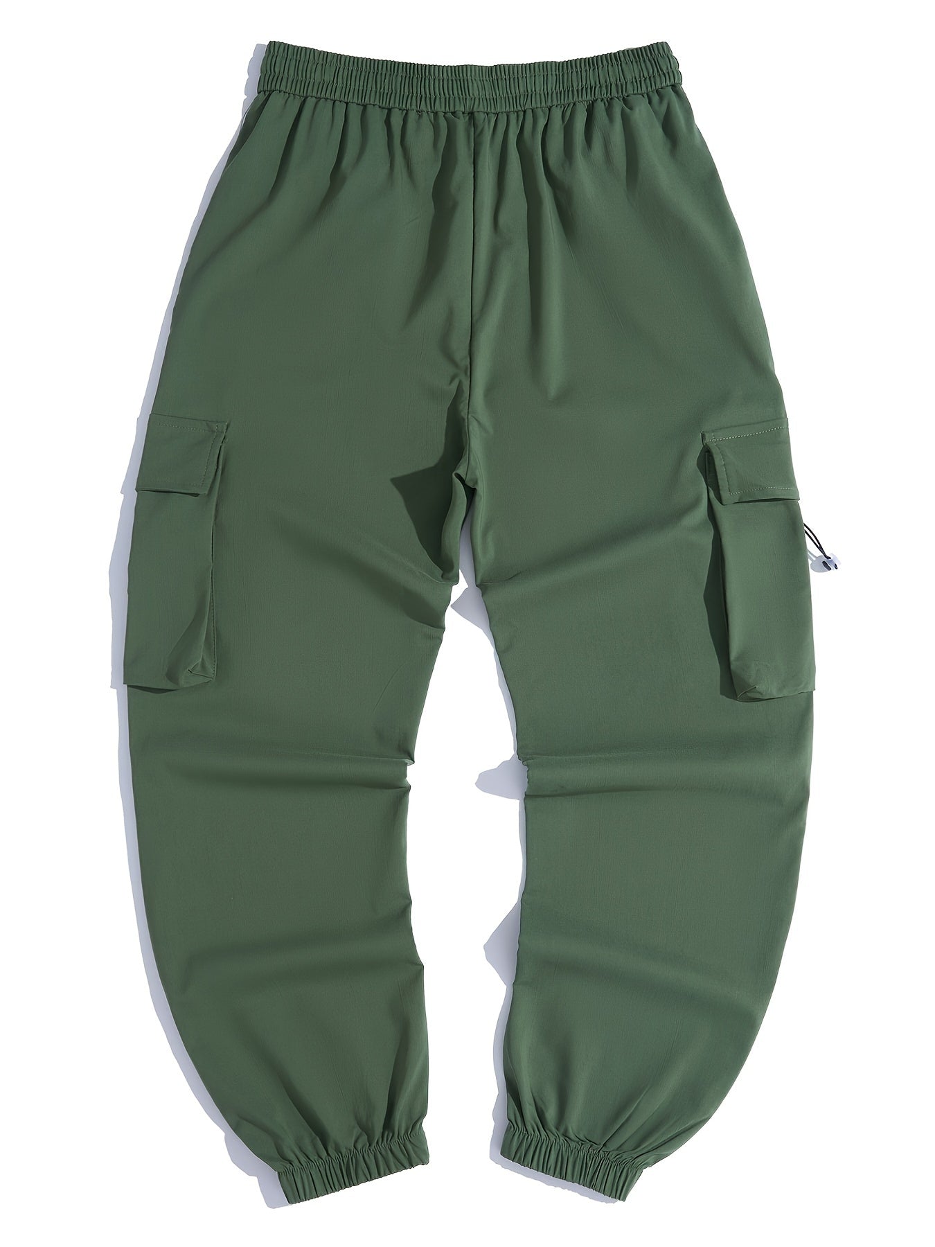 Men s Casual Flowers Print Drawstring Cargo Pants