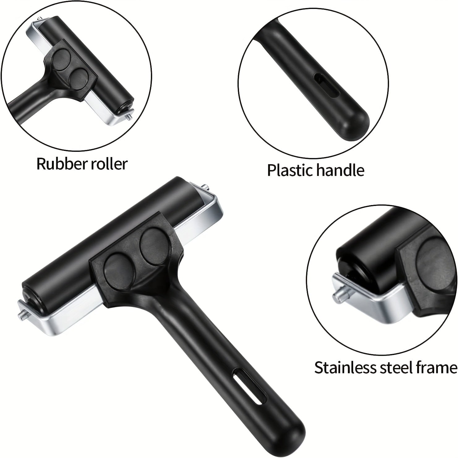 Rubber Roller 10 16 Cm Hand Roller Tool Printing Painting Crafting Construction