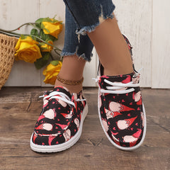 Dwarf & Heart Pattern Skate Shoes for Women