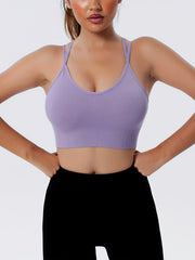 Back Cross Wireless Sport Bra Comfy & Breathable Women's Lingerie
