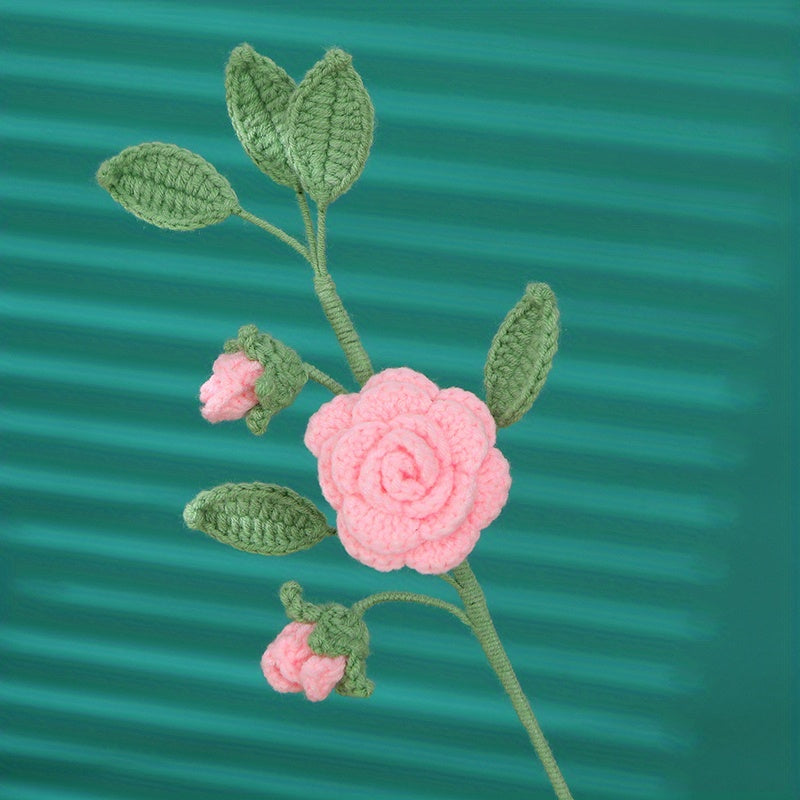 1pc Wool Crochet Flowers for Home Decor