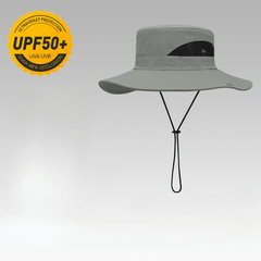 Men's Mesh Wide Brim Bucket Hat Sun Protection