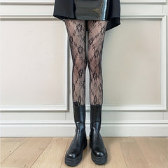 Ultra Thin Jacquard Mesh Tights Sheer Fishnet Pantyhose Women's Stockings