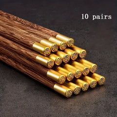 10 pairs Wooden Chopsticks Eco Friendly Portable Durable Home Outdoor
