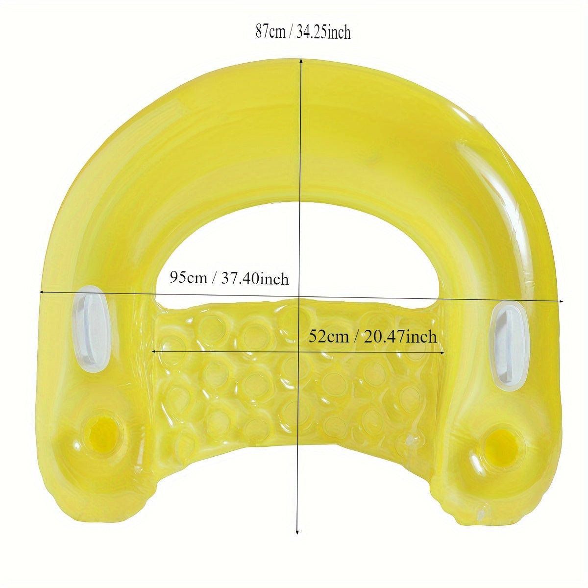 U-Shaped Floating Bed with Handle and Backrest
