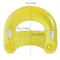 U-Shaped Floating Bed with Handle and Backrest