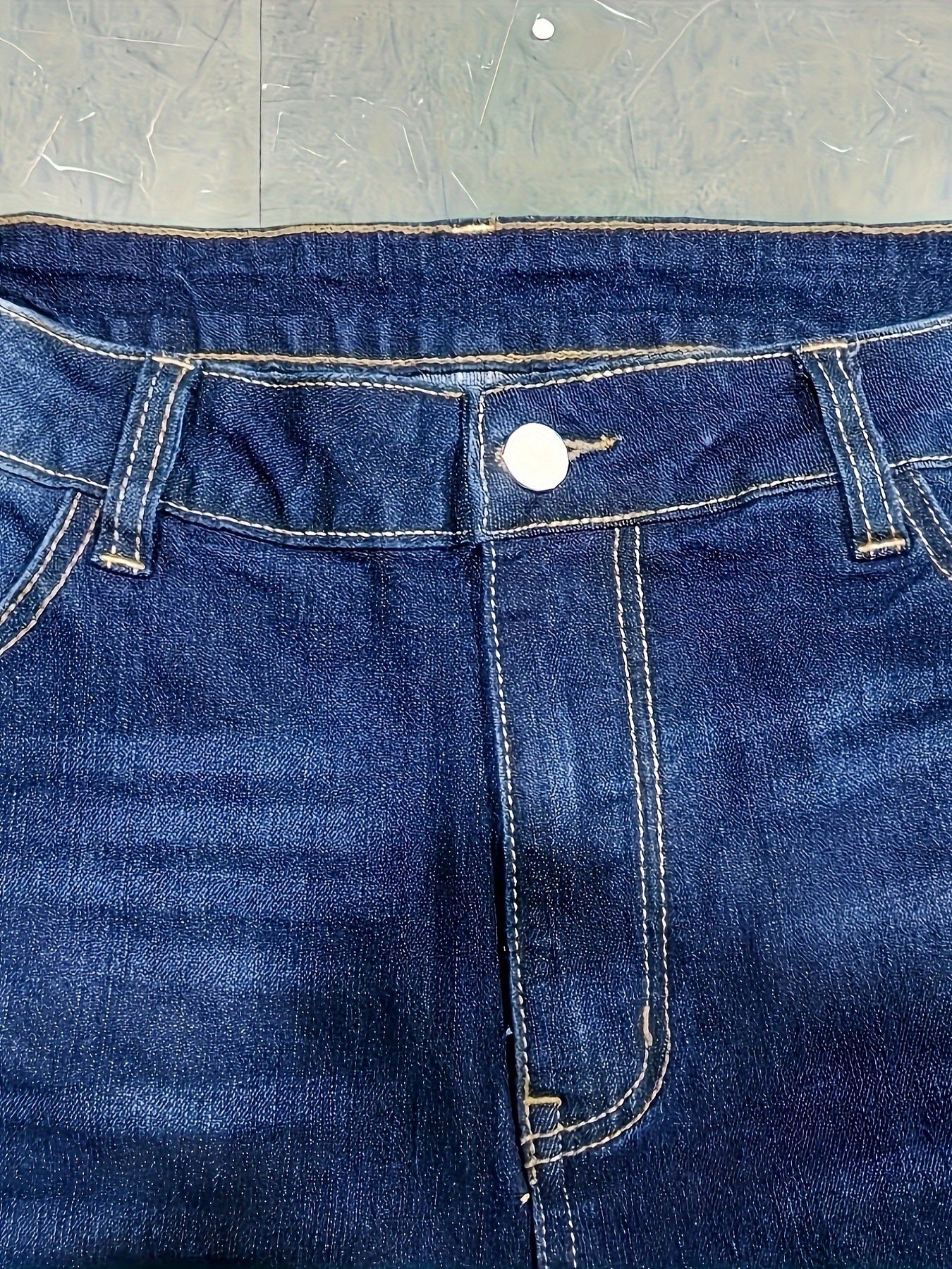 Ripped High Rise Flared Leg Jeans