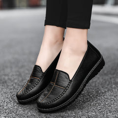 Women's Solid Loafers Slip-On Soft Sole Flat Shoes Daily Walking Shoes