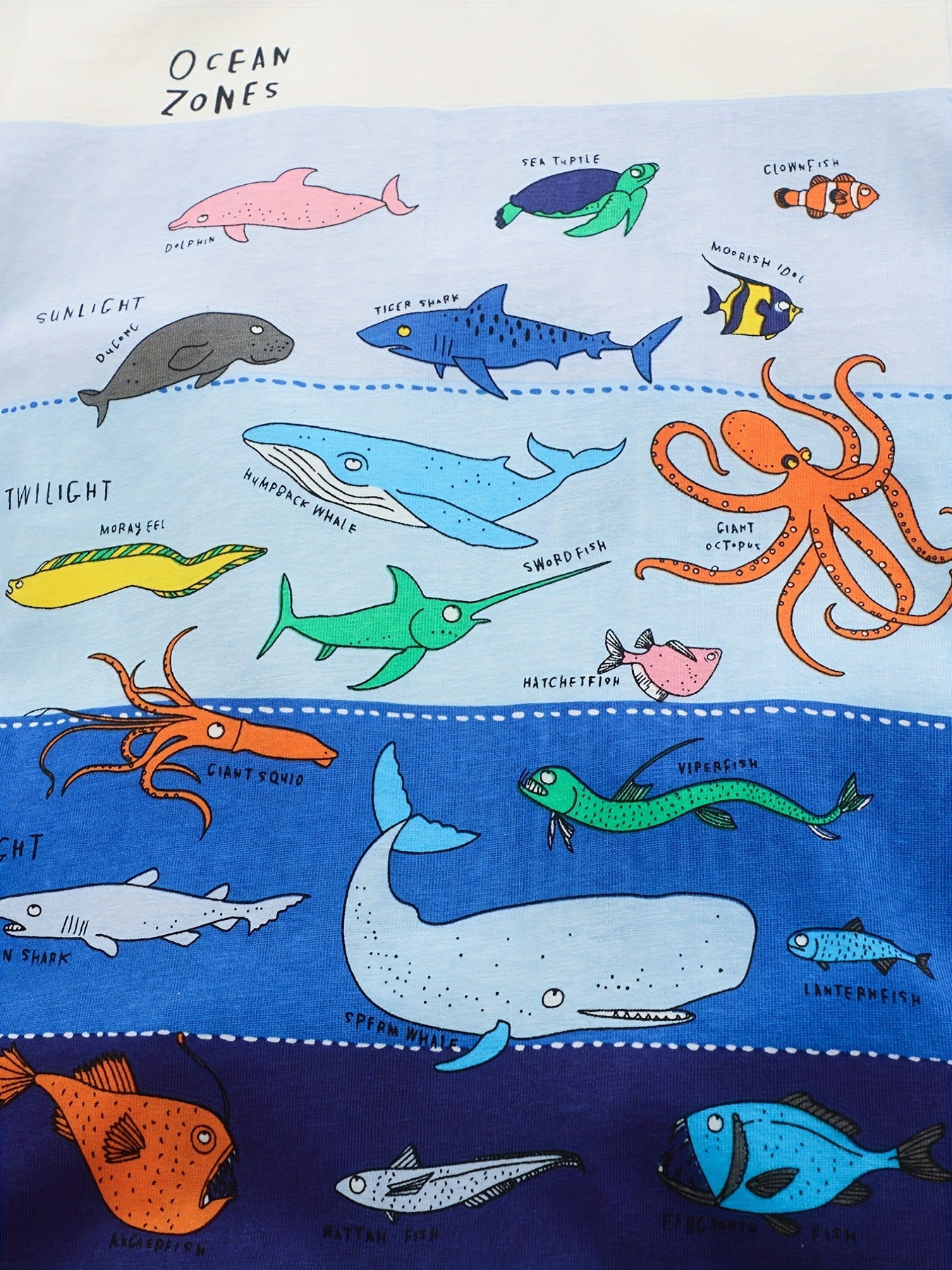 Boys Marine Life Print Short Sleeve T Shirt
