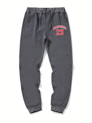 CA 58 Casual Stretch Graphic Drawstring Joggers Men's Sweatpants For Spring