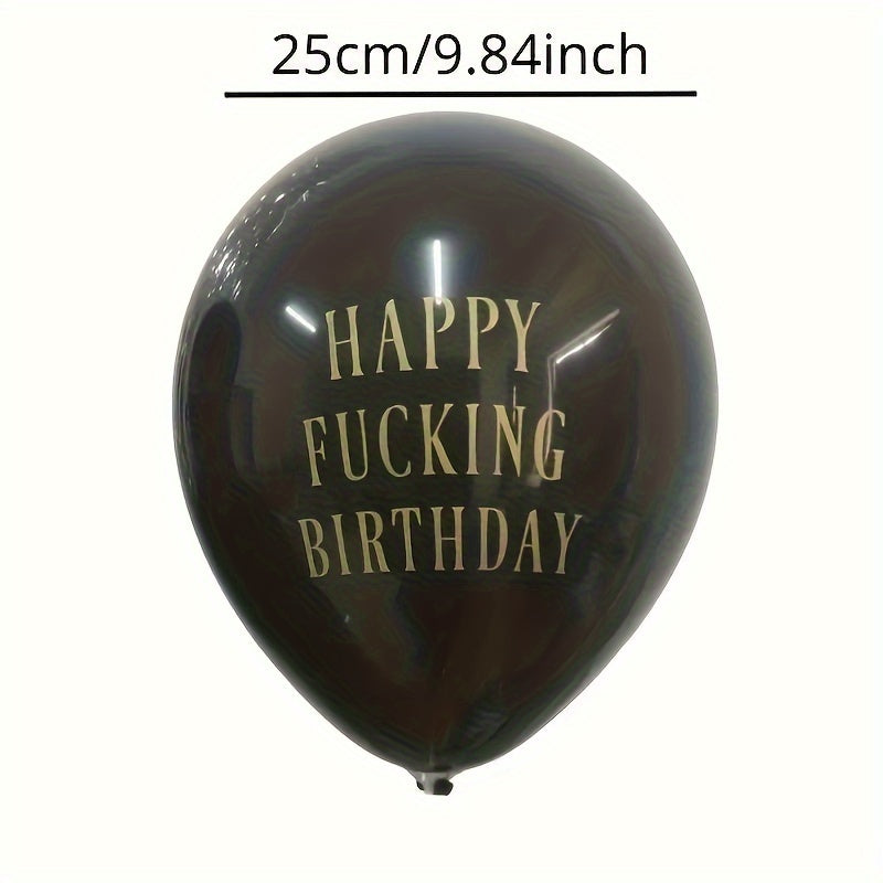10pcs Birthday Balloons Letters Printed Balloons for Party Decoration