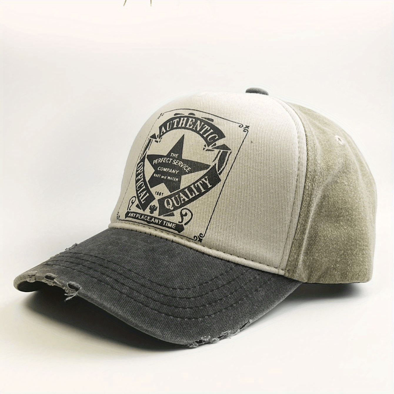 Unisex Adjustable Baseball Cap With Pentagram Embroidery