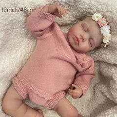 19 Inch Sleeping Baby Reborn Doll Handcrafted with Detailed Painting