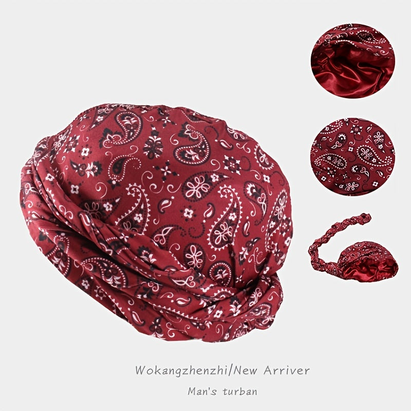 Ethnic Style Double Layer Headscarf Hat Soft And Comfortable