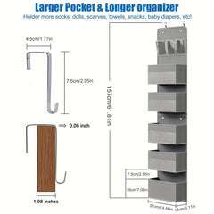 1pc Over the Door Hanging Storage Bag Durable Storage Organizer