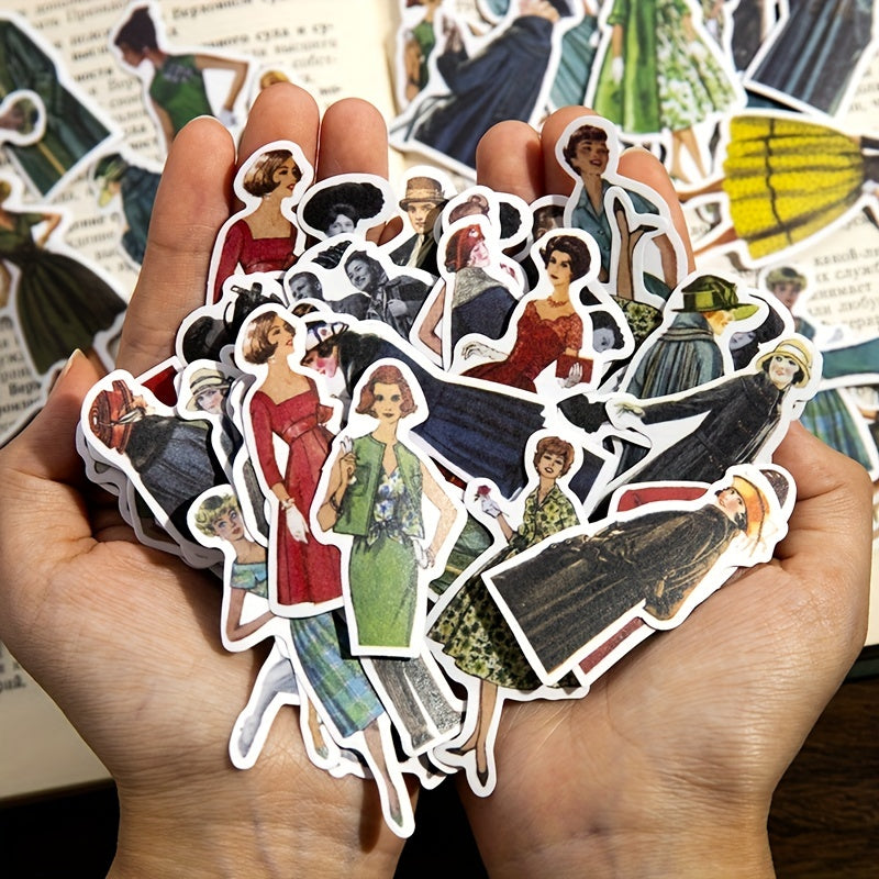 30Pcs Vintage Stickers For Scrapbook Journaling