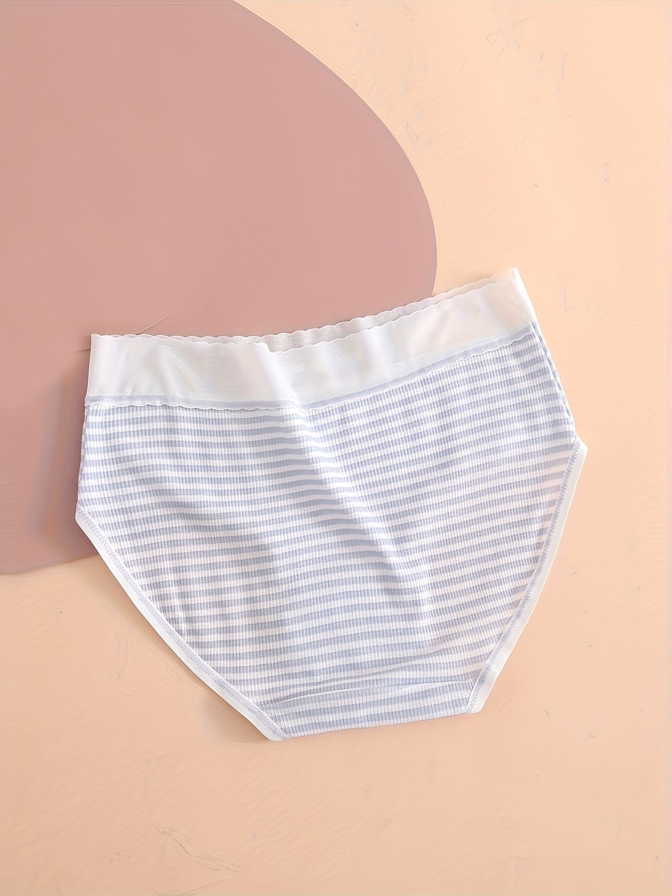 5pcs Bunny Print Striped Briefs Women's Lingerie & Underwear