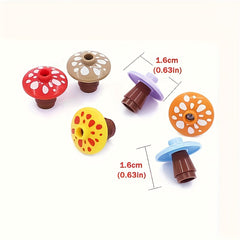 10pcs Small Granular Building Blocks with Mushrooms for DIY Projects