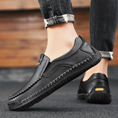 Men's Moc Toe Loafer Shoes Slip On Non-slip