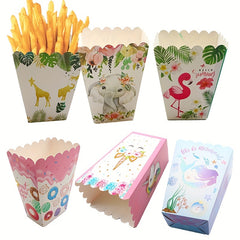 6Pcs Unicorn Popcorn Box Party Supplies