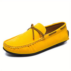 Men's Yellow Loafers Slip-on Casual Shoes for Spring Summer Autumn