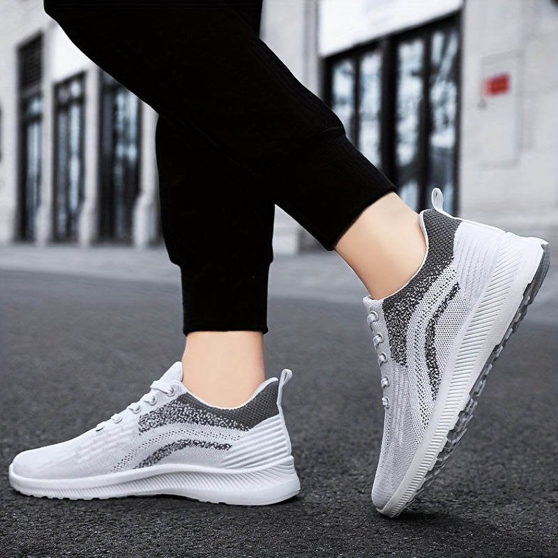 Thick Sole Mesh Running Shoes Lightweight Breathable Non Slip Casual Wear