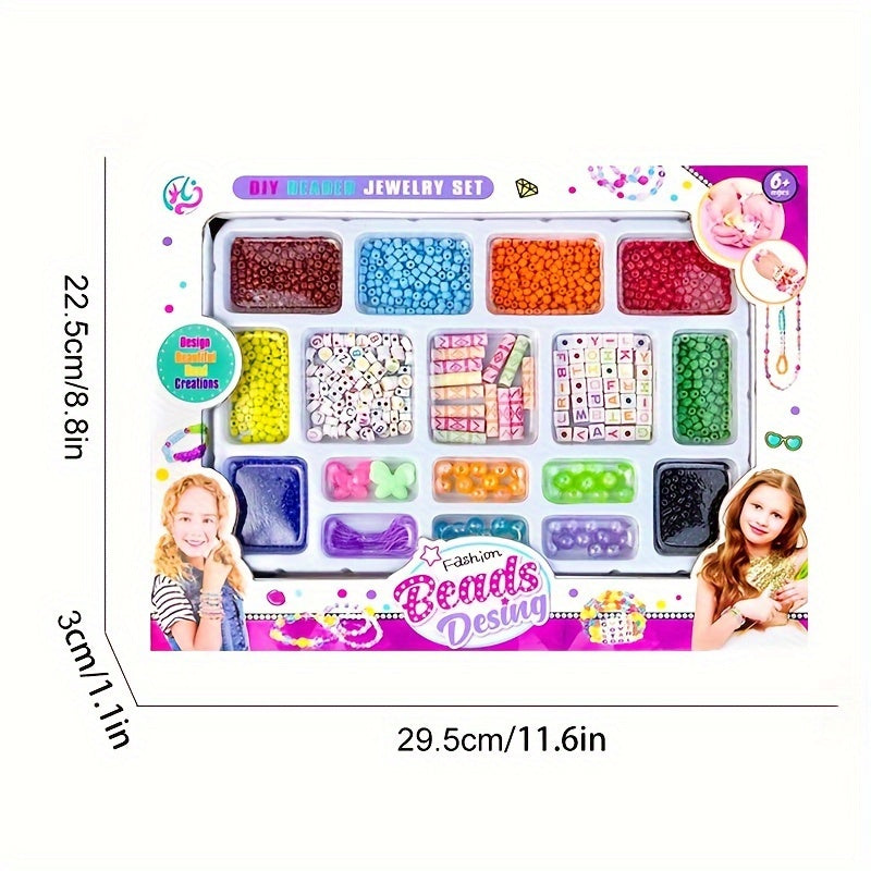 880pcs Charm Bracelet Making Kit Beads Chains DIY Craft Christmas Birthday Gift