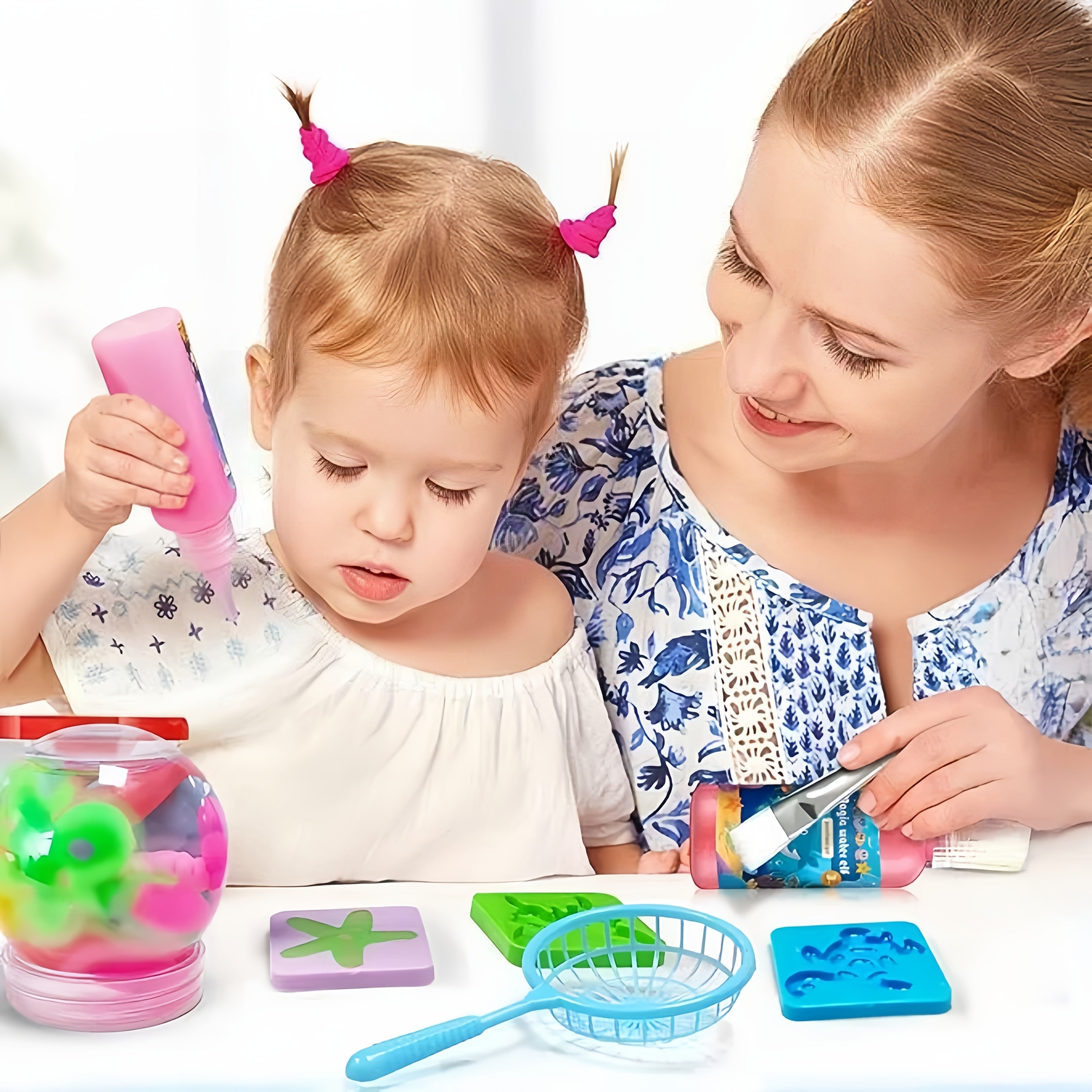 Magic Water Elf Set DIY Toy Educational Game with 12 Bottles & Molds