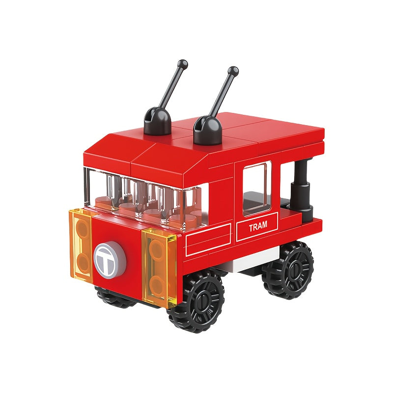 Building Block Assembly Set with Model Cars for Ages 6+